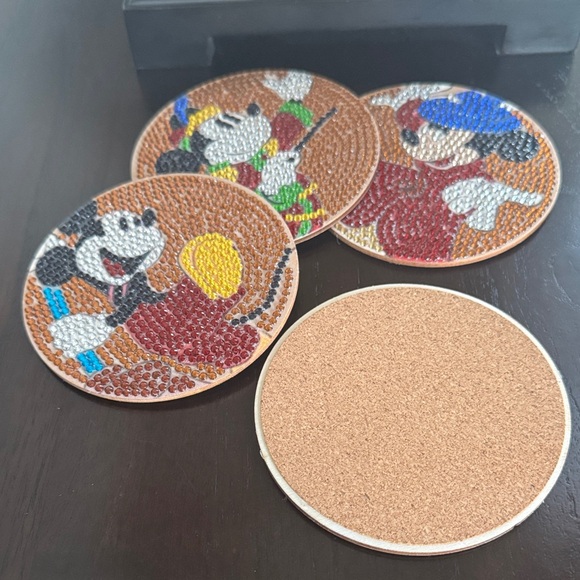 🎨 Handcrafted Whimsical Diamond Art Coasters – Playful Décor | Set of 4 - Picture 4 of 6
